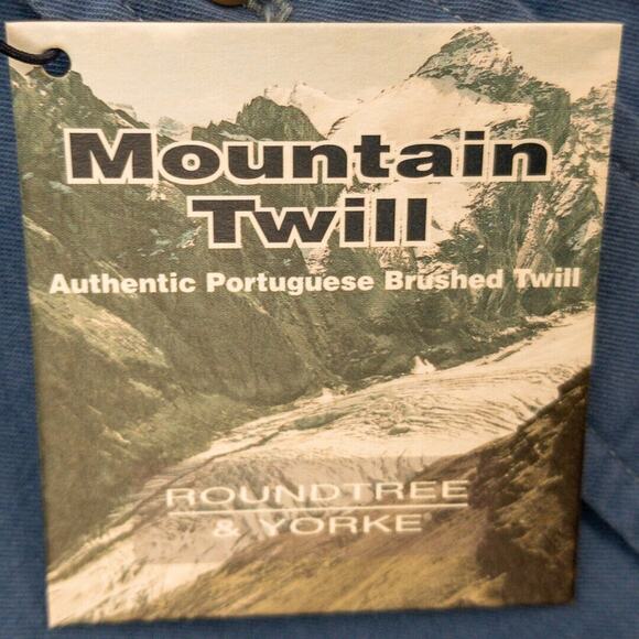 Soft Twill Work Shirt Relaxed Fit Men's Large Outdoor Comfort Roundtree & Yorke - Picture 6 of 14